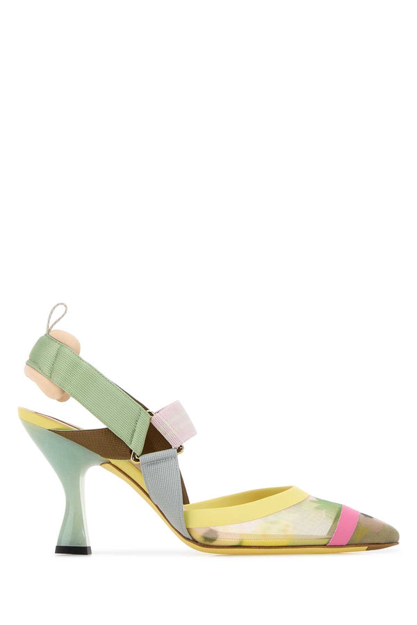 Fendi Exterior: 100% Fabric heel in multicolor