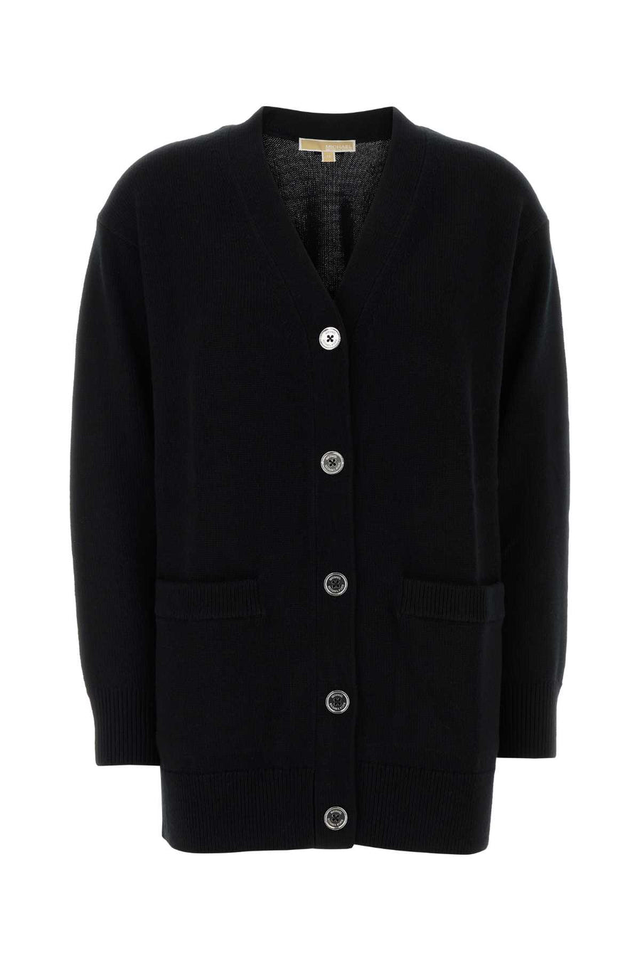 Michael By Michael Kors Merino 100% extra-fine merino wool cardigan in black
