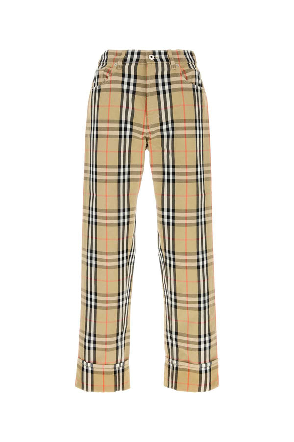 Burberry 100% Cotton trousers in beige