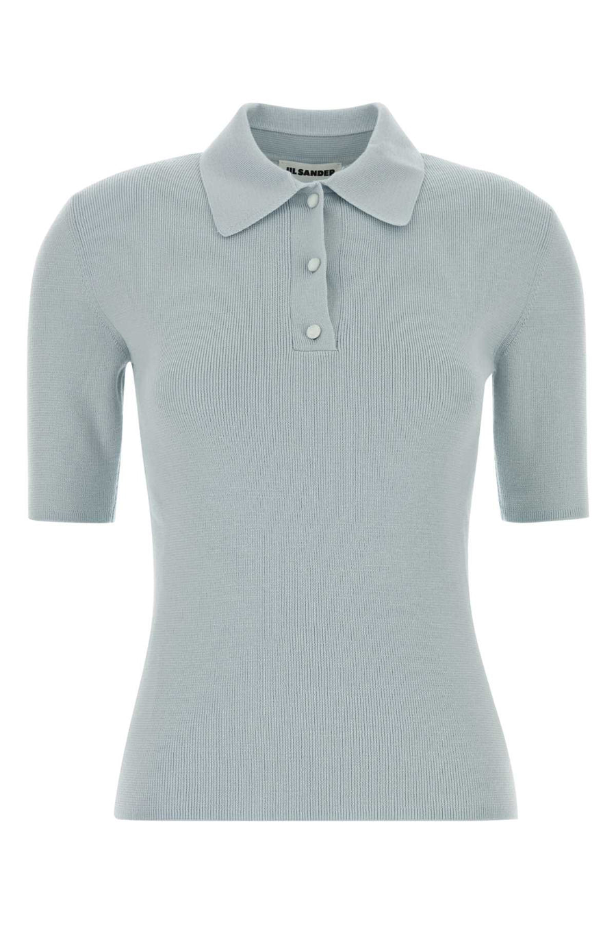Jil Sander 100% Lana Vergine polo in sky