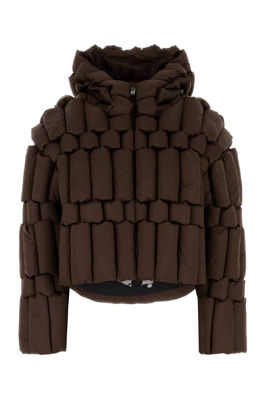 Raxxy Exterior: 100% Polyester; Lining: 100% Polyester; Padding: 90% Down down jacket in brown