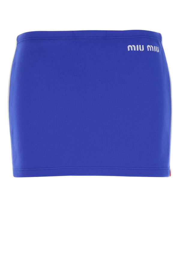 Miu Miu 55% Recycled nylon skirt in blue