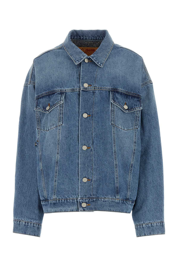 Magliano Denim Exterior: 100% Cotton. Lining: 100% Cotton denim jacket in blue