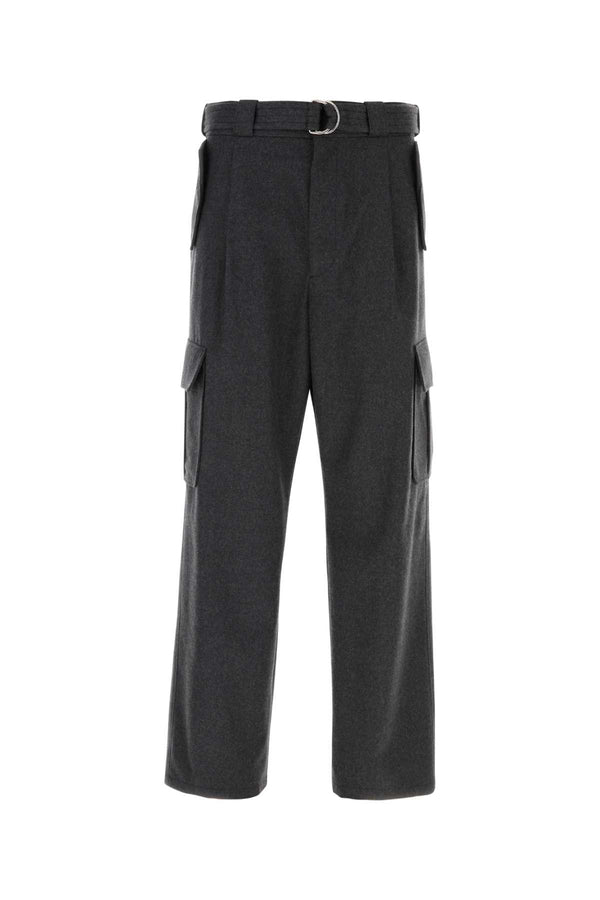 Prada 100% Wool cargo pants in gray