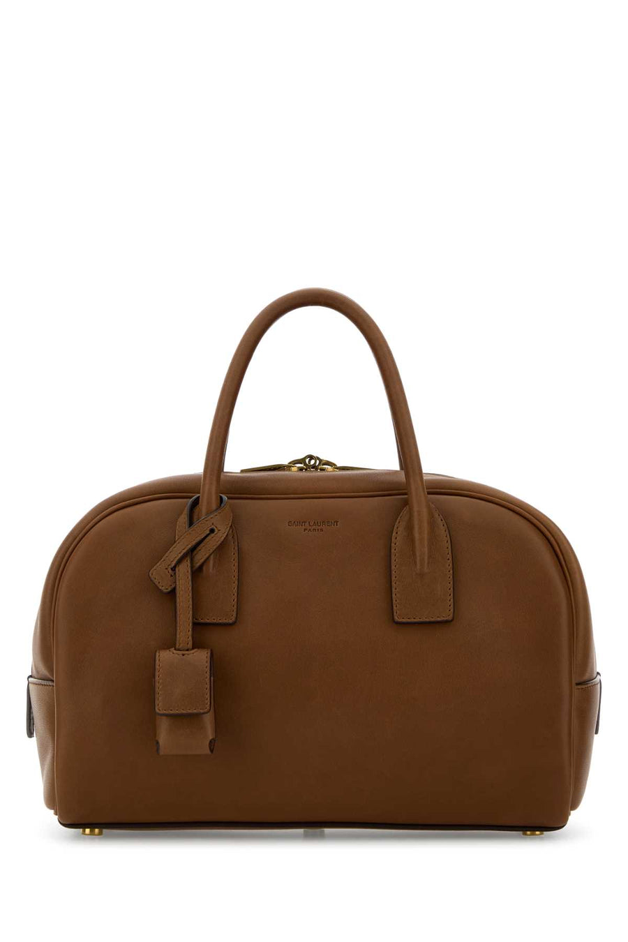 Saint Laurent Boston Exterior: 100% Leather top handle bag in brown