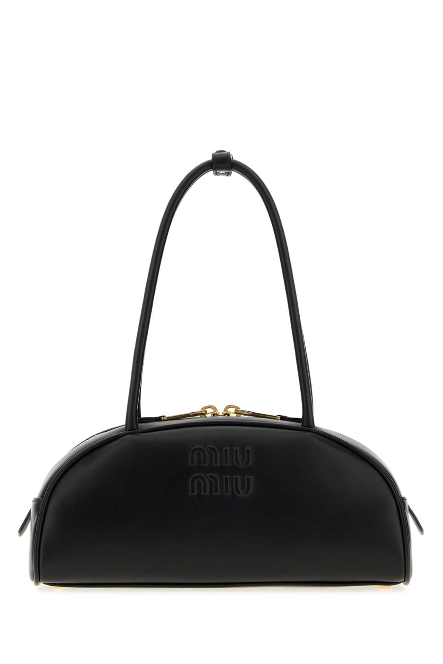 Miu Miu Exterior: 100% Leather shoulder bag in black