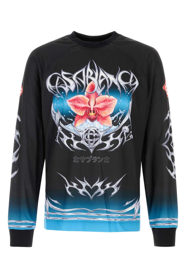 Casablanca Sleeve 100% Polyester sweatshirt in black