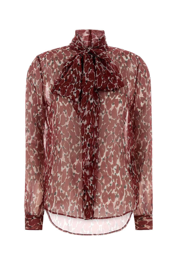 Saint Laurent 100% Silk shirt in red