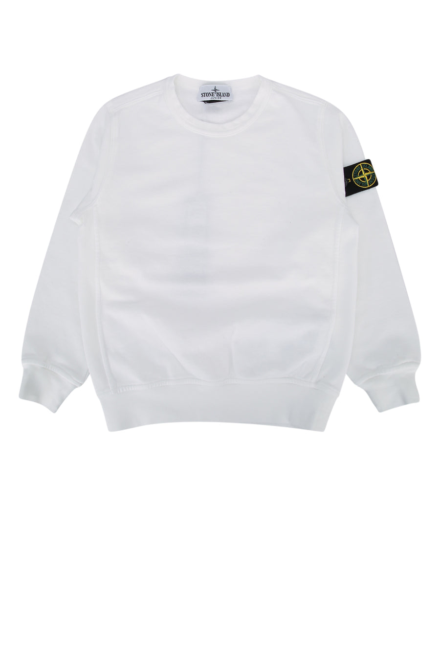 Stone Island Kids 100% Cotton sweatshirt in white