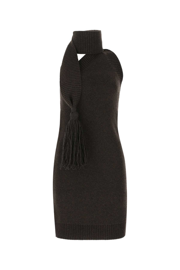 Bottega Veneta 100% Wool dress in brown