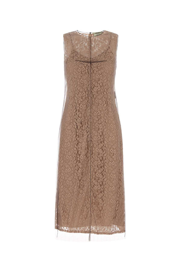 Fendi Mesh Exterior: 80% Cotton 20% Nylon dress in beige