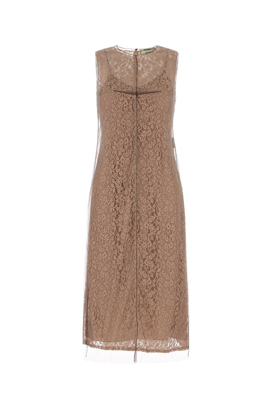 Fendi Mesh Exterior: 80% Cotton 20% Nylon dress in beige