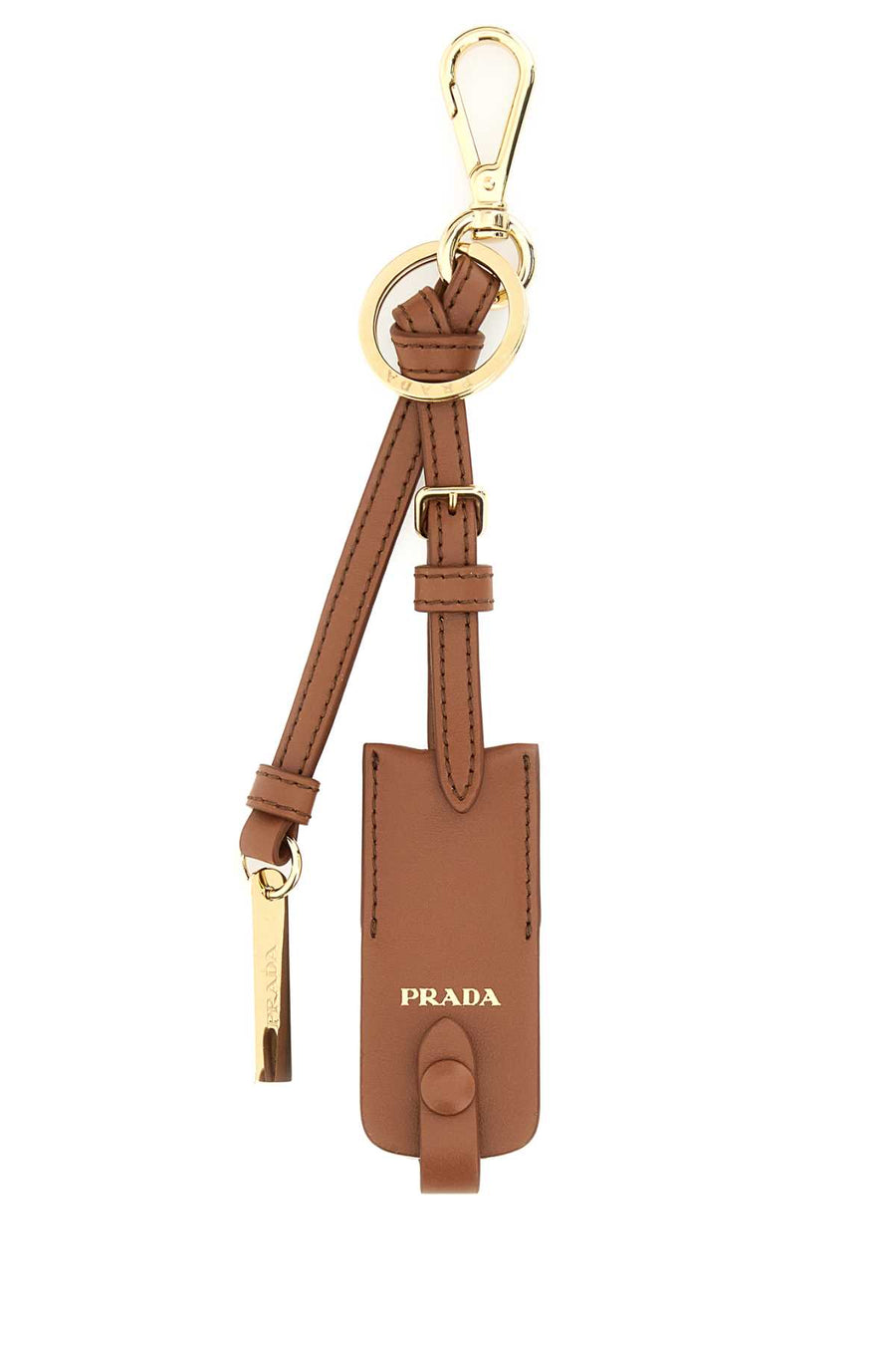 Prada Pelle Calf leather key case in brown
