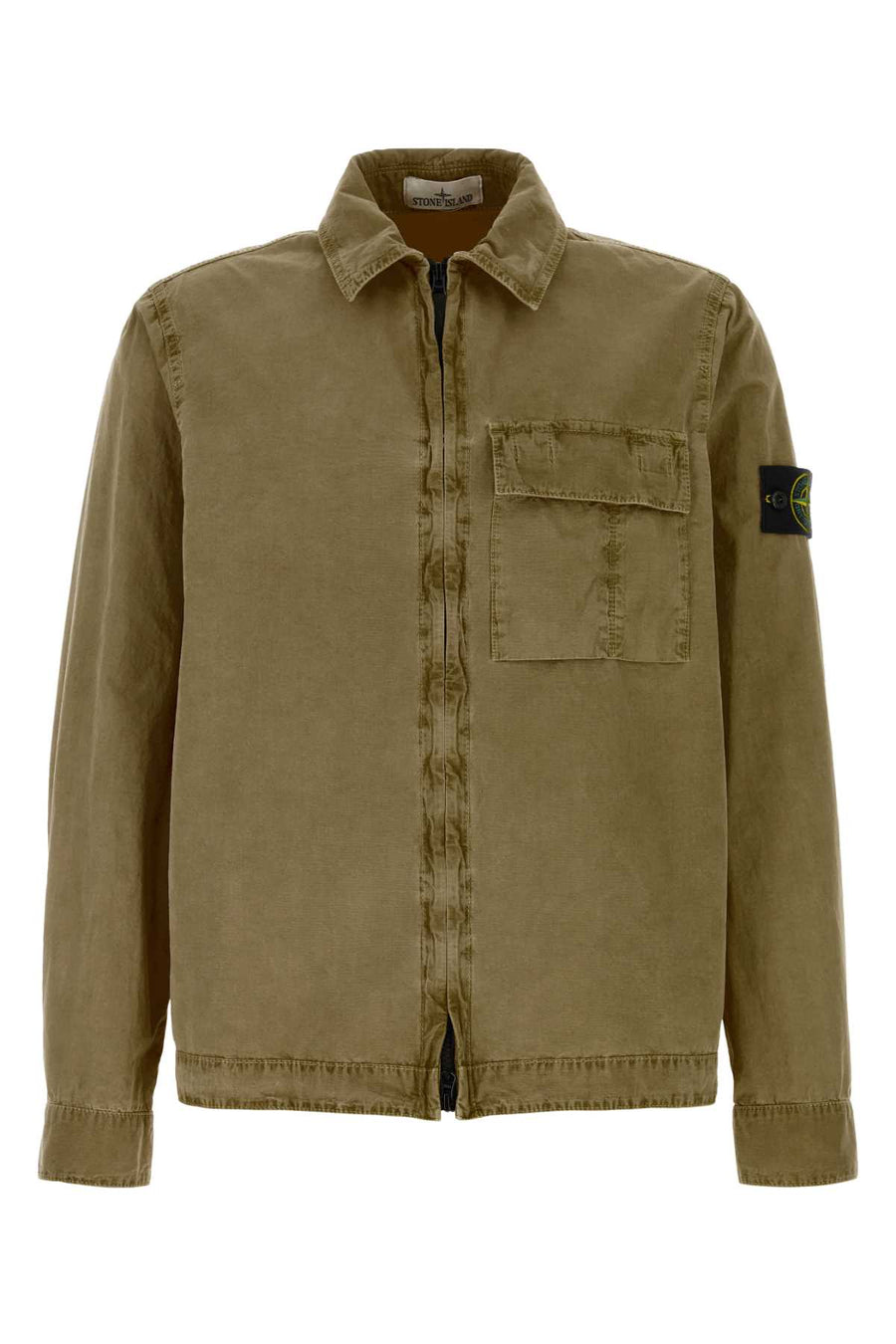Stone Island 100% cotton jacket in khaki