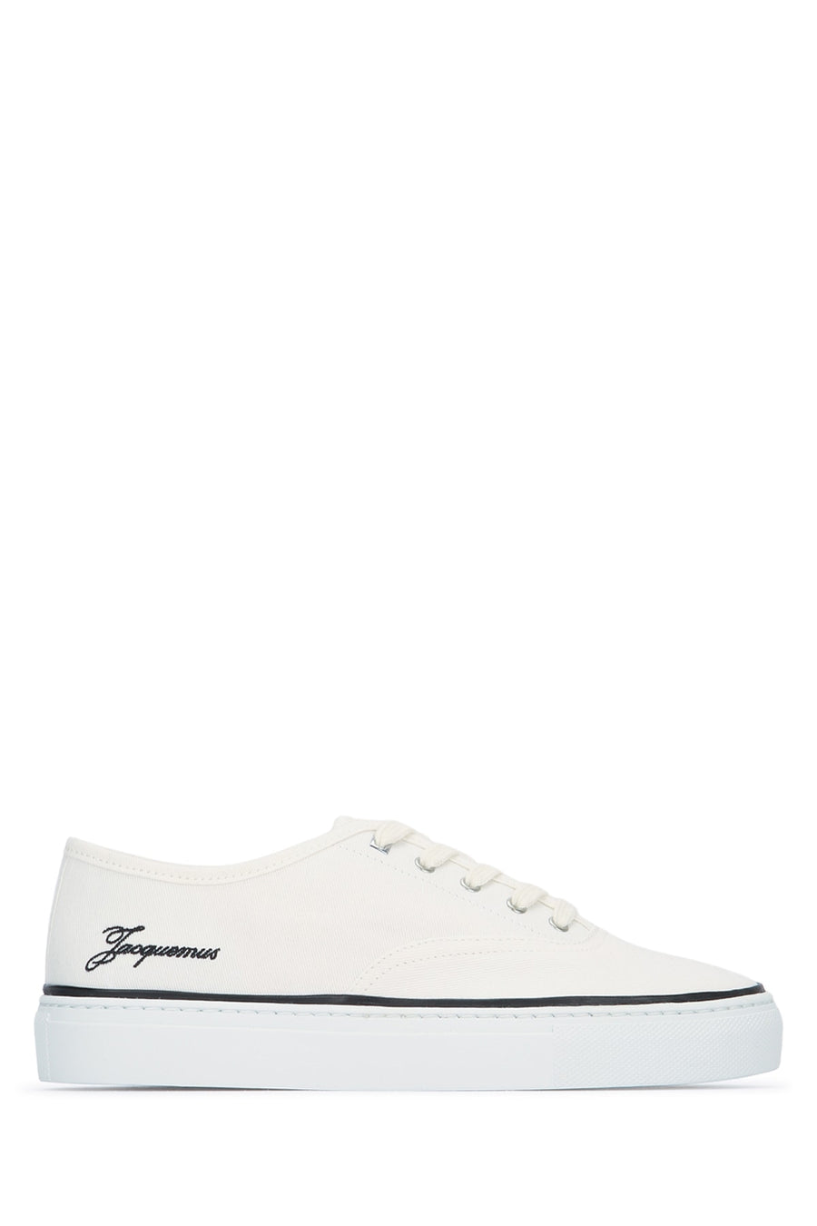 Jacquemus Fefe Upper: 100% cotton; Lining: 100% cotton; Outsole: 100% styrene-butadiene rubber sneaker in white
