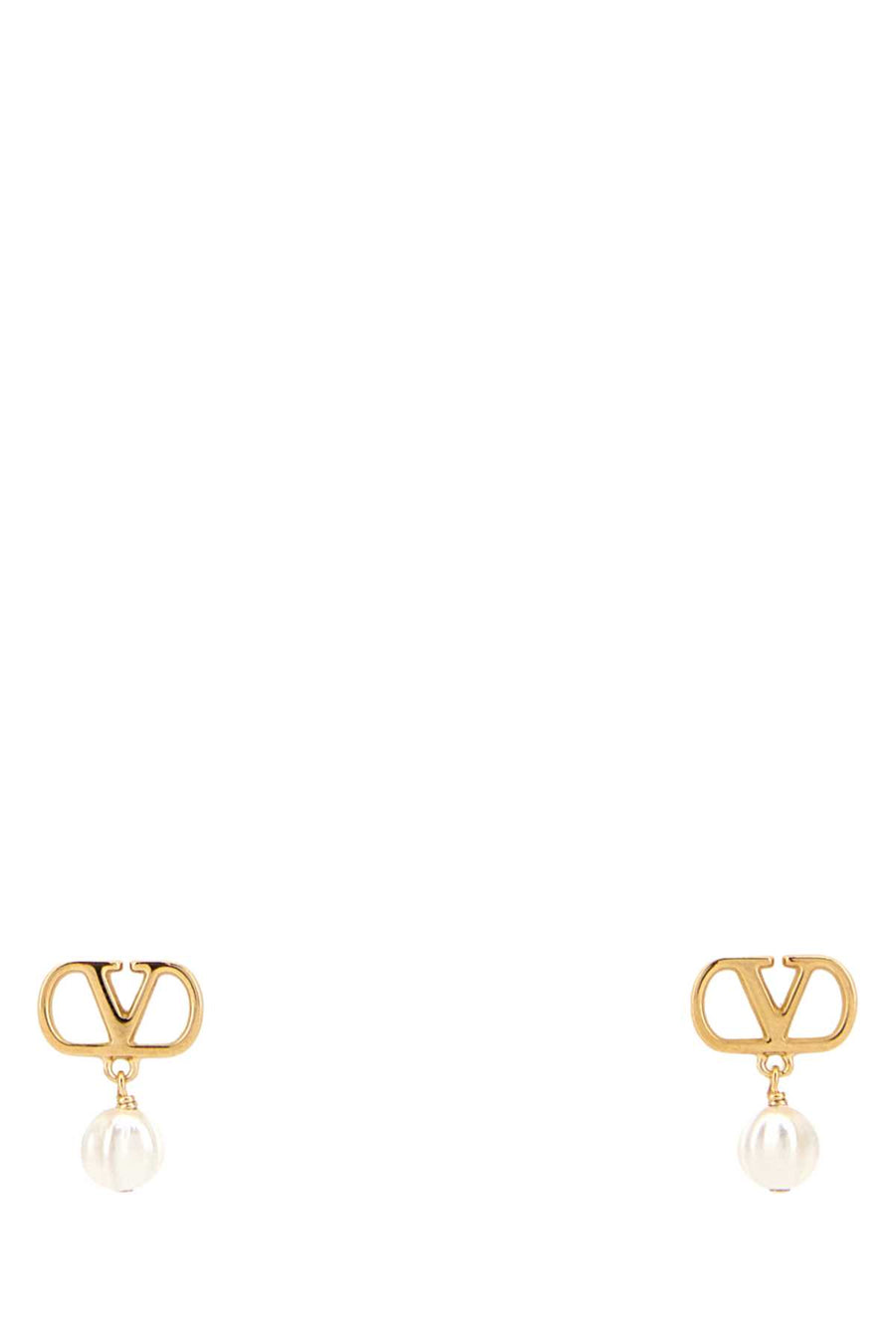 Gold Metal Vlogo Signature Earrings Orocream Orecchini