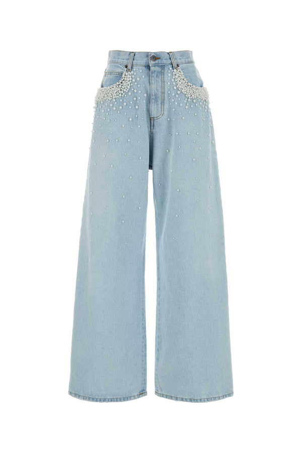 Giuseppe Di Morabito Applicazione 100% Cotton jeans in blue