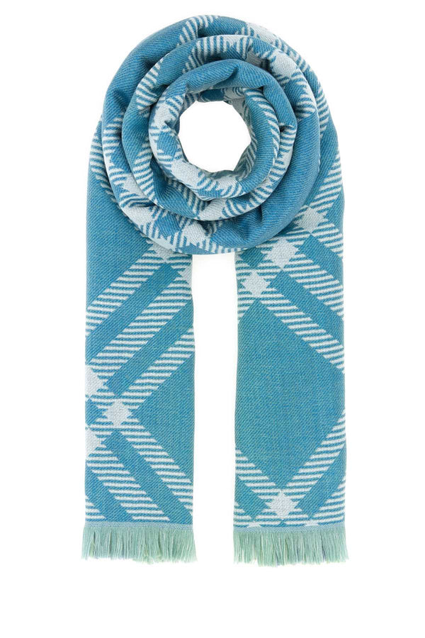 Burberry Gradient 70% Wool scarf in blue