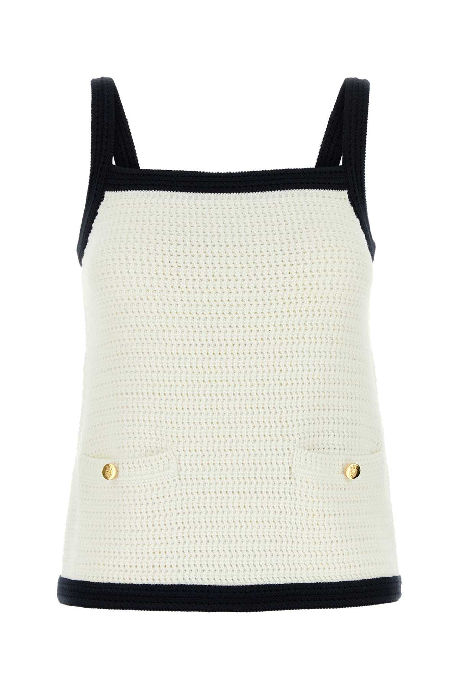 Gucci Exterior: 97% Cotton 2% Nylon 1% Elastane tank top in white