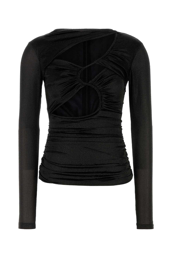 Isabel Marant Exterior: 54% Silk 42% Polyester 4% Elastane; Lining: 66% Nylon 34% Elastane blouse in black