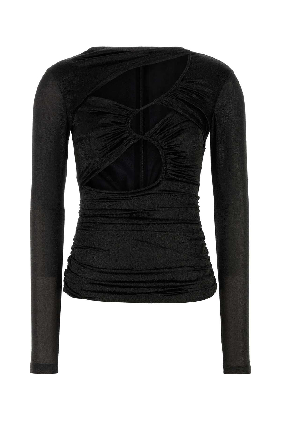 Isabel Marant Exterior: 54% Silk 42% Polyester 4% Elastane; Lining: 66% Nylon 34% Elastane blouse in black