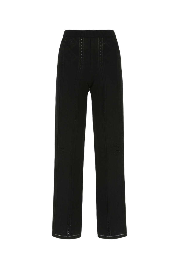 Marine Serre 80% Viscose 20% Nylon trousers in black