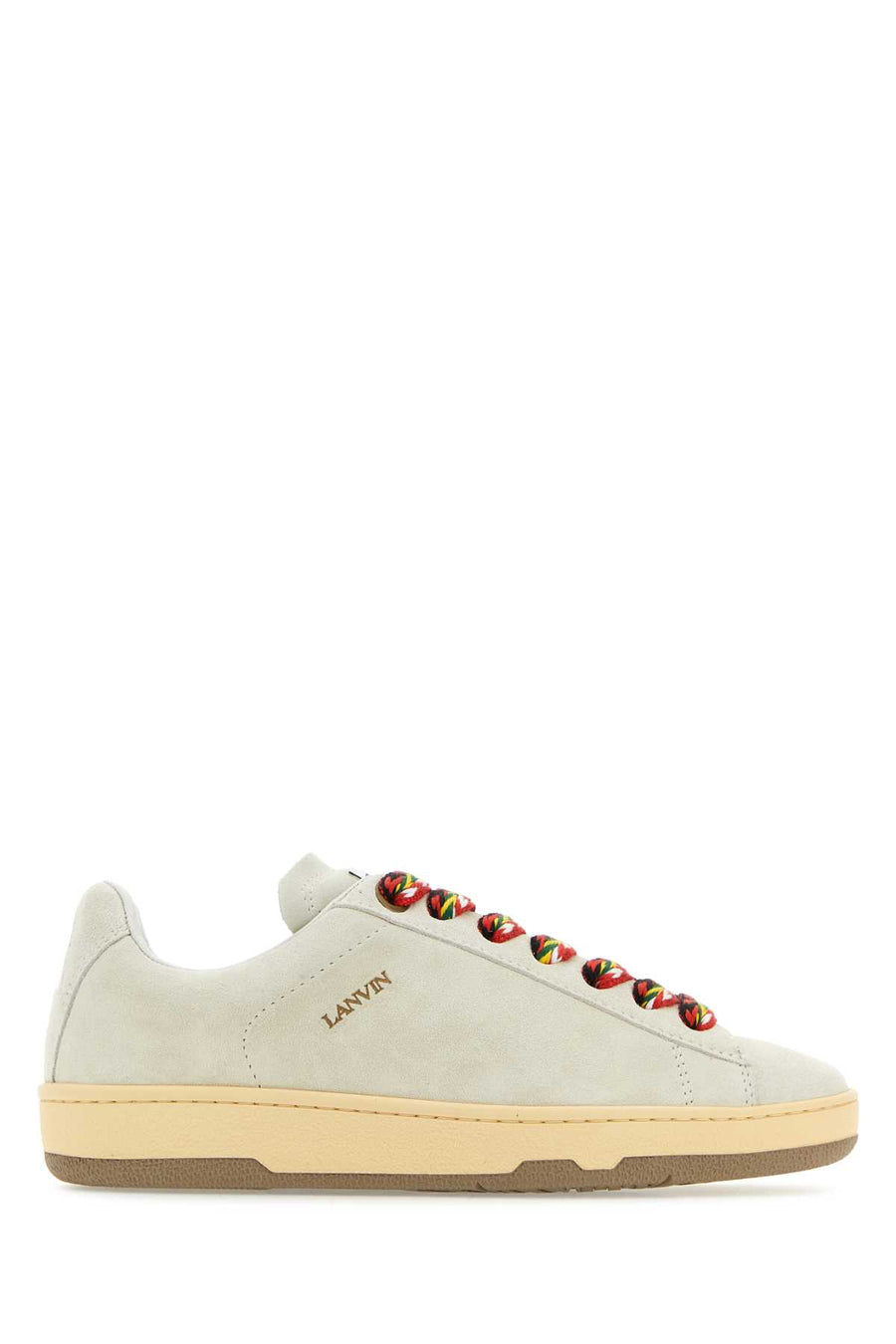 Lanvin Exterior: 100% Suede; Interior: 100% Leather; Sole: Rubber sneaker in white