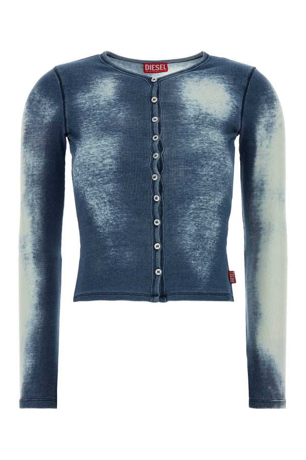 Diesel 96% Cotton cardigan in blue