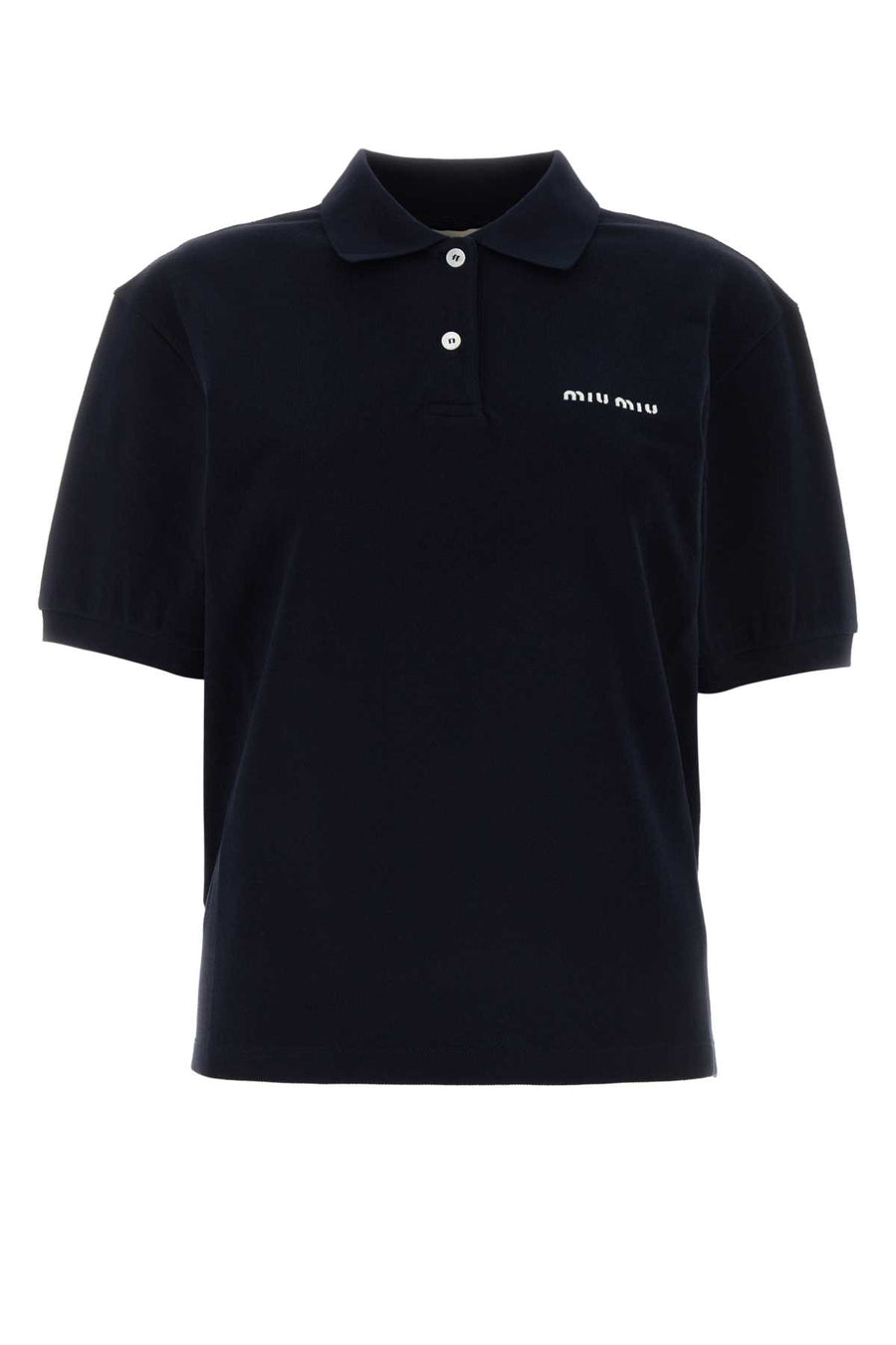 Miu Miu 100% Cotton polo shirt in navy