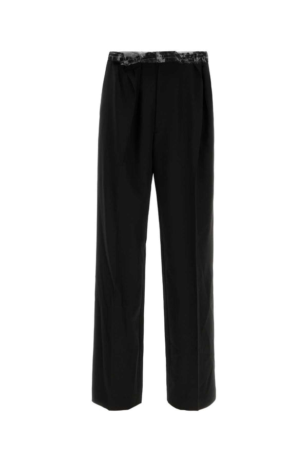Maison Margiela 100% Virgin wool trousers in black