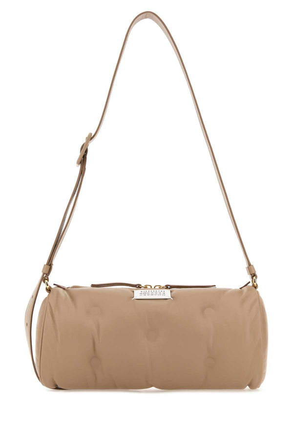 Maison Margiela 100% Nappa leather shoulder bag in beige