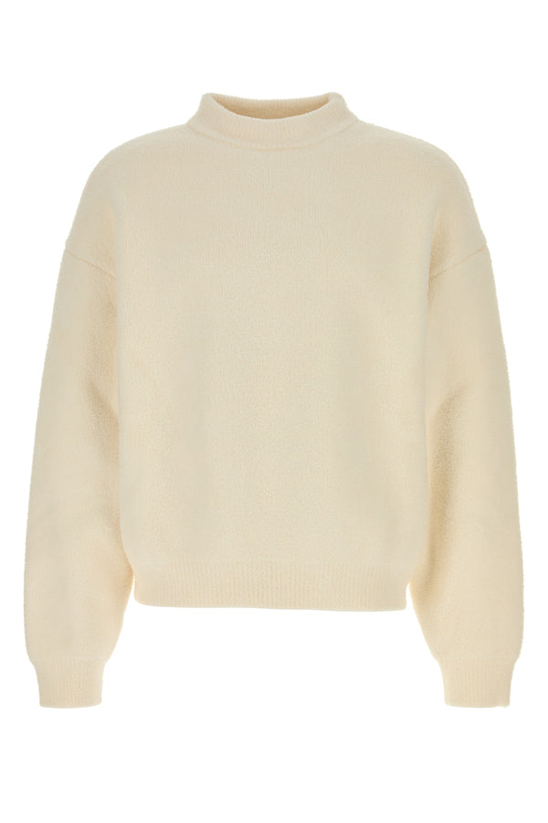 Jacquemus 83% cotton sweater in white