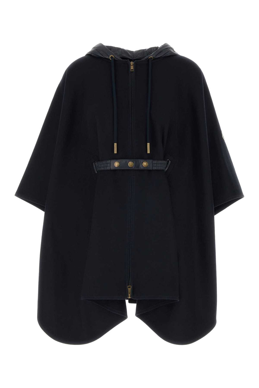 Moncler 75% virgin wool cape in navy