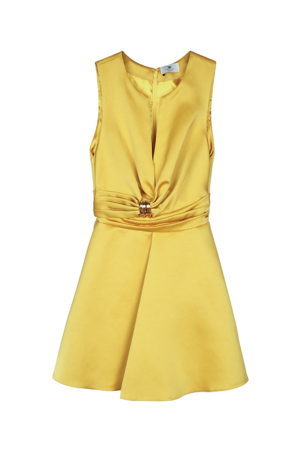 Elisabetta Franchi Corto 100% Polyester dress in yellow