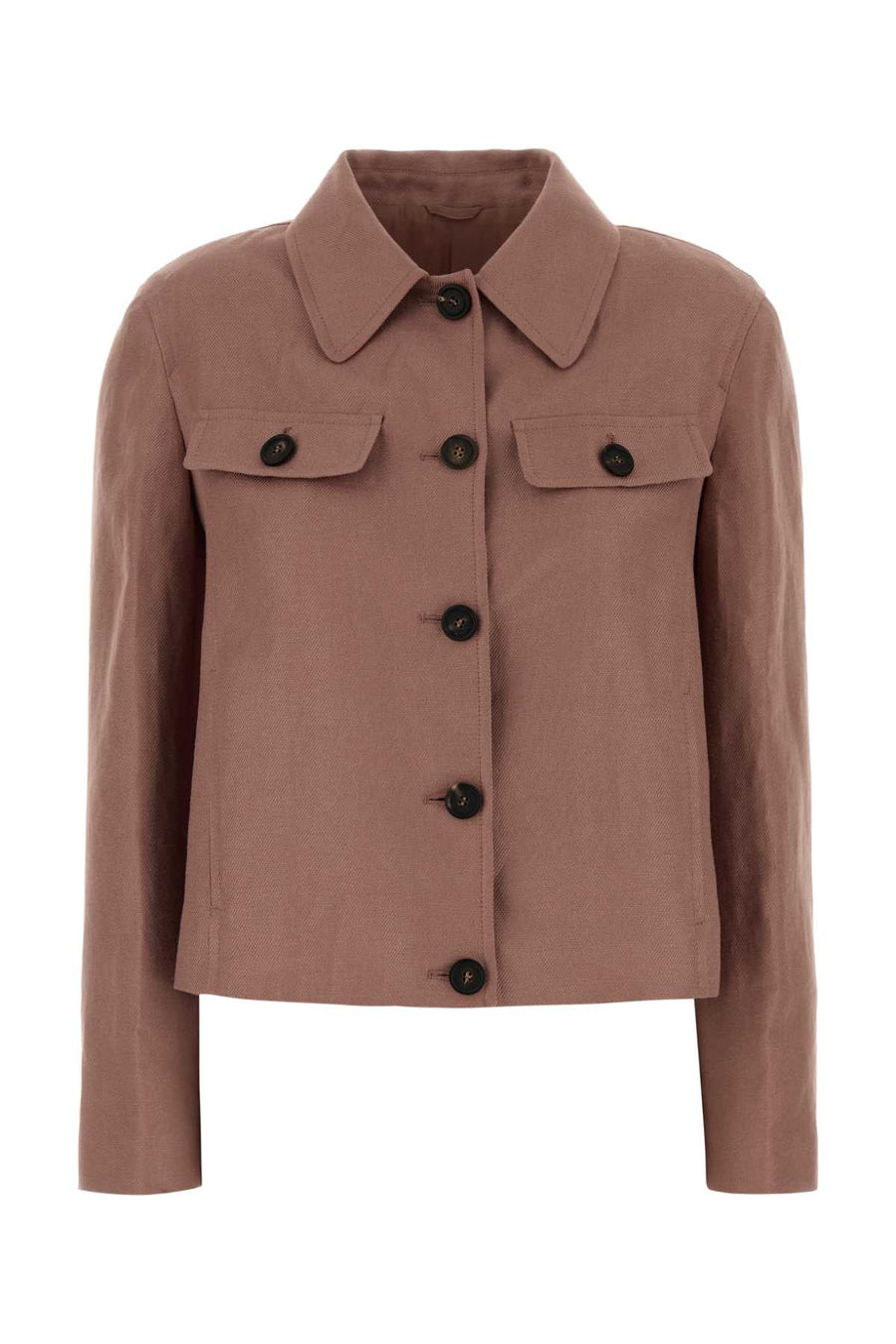 Brunello Cucinelli Exterior: 100% Linen; Lining: 74% Acetate jacket in brown