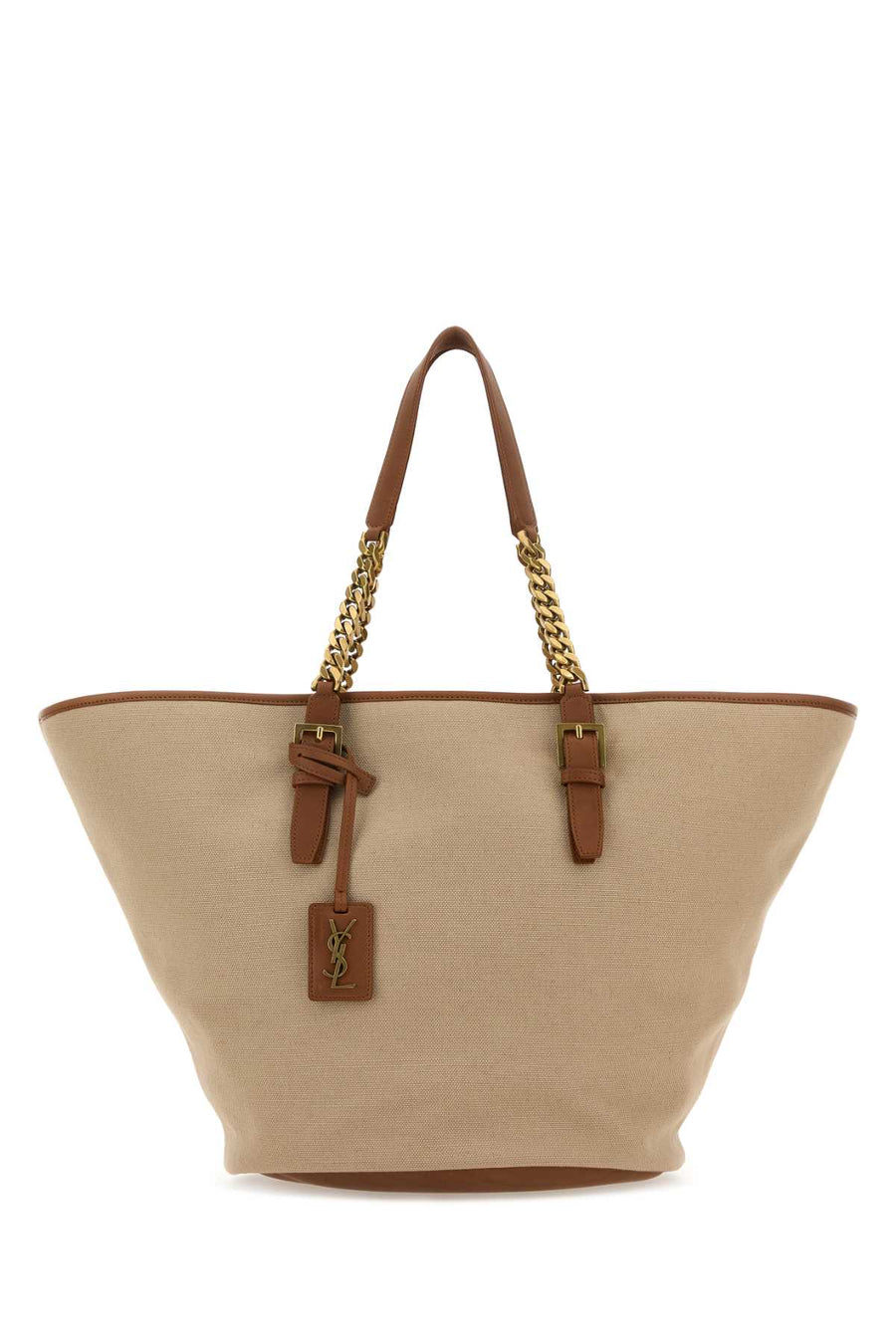 Saint Laurent Lauren Exterior: 100% Fabric tote bag in beige