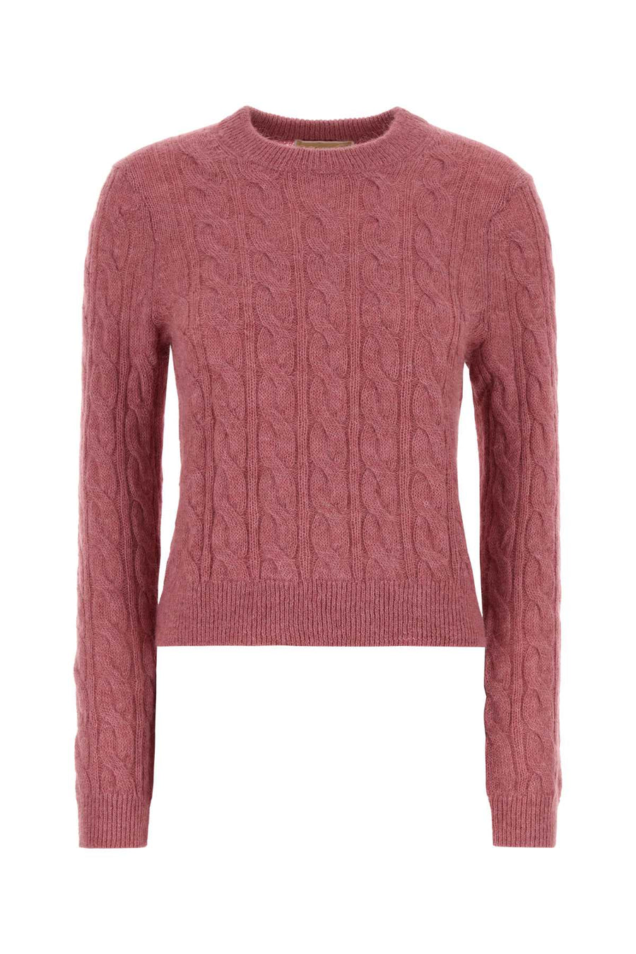 Michael By Michael Kors Cable 50% Baby Alpaca sweater in pink