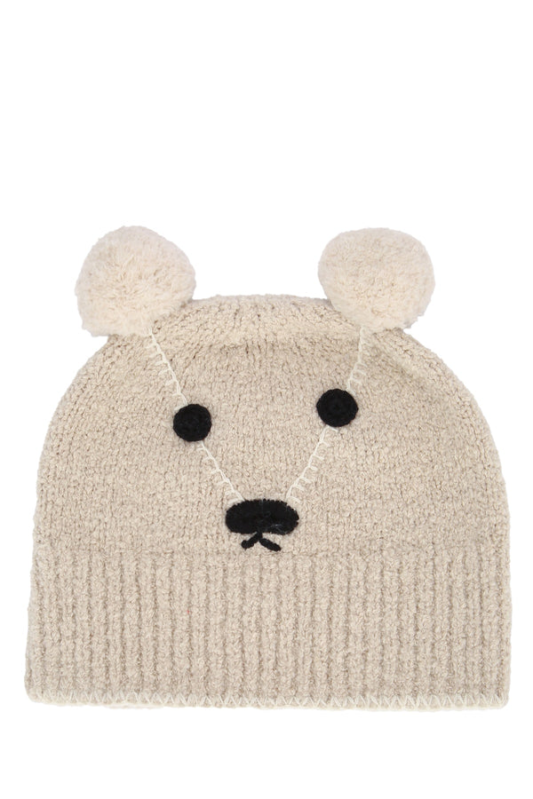Burberry Jr Bear 62% Cotton beanie in beige