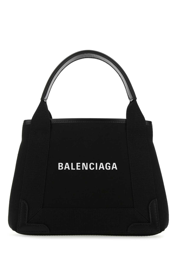 Balenciaga Canvas (80% cotton) top handle bag in black