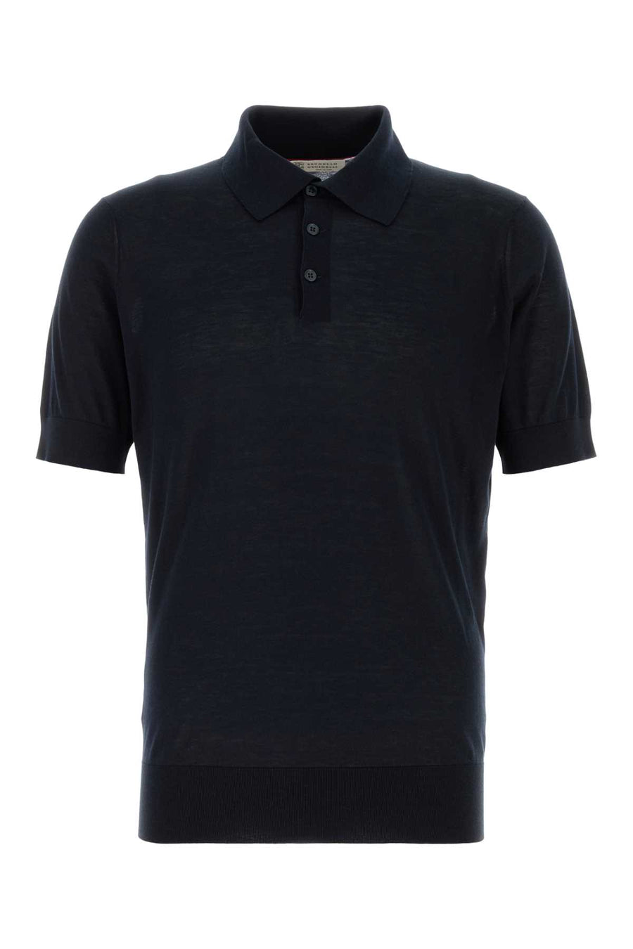 Midnight Blue Silk Blend Polo Shir C2425 Exterior: Cotton