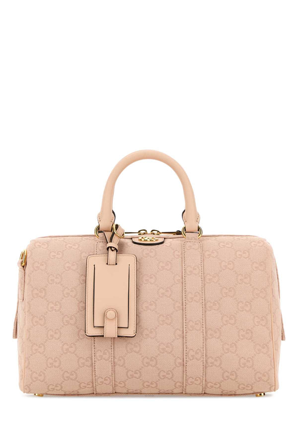 Gucci With Exterior: 100% Fabric top handle bag in pink
