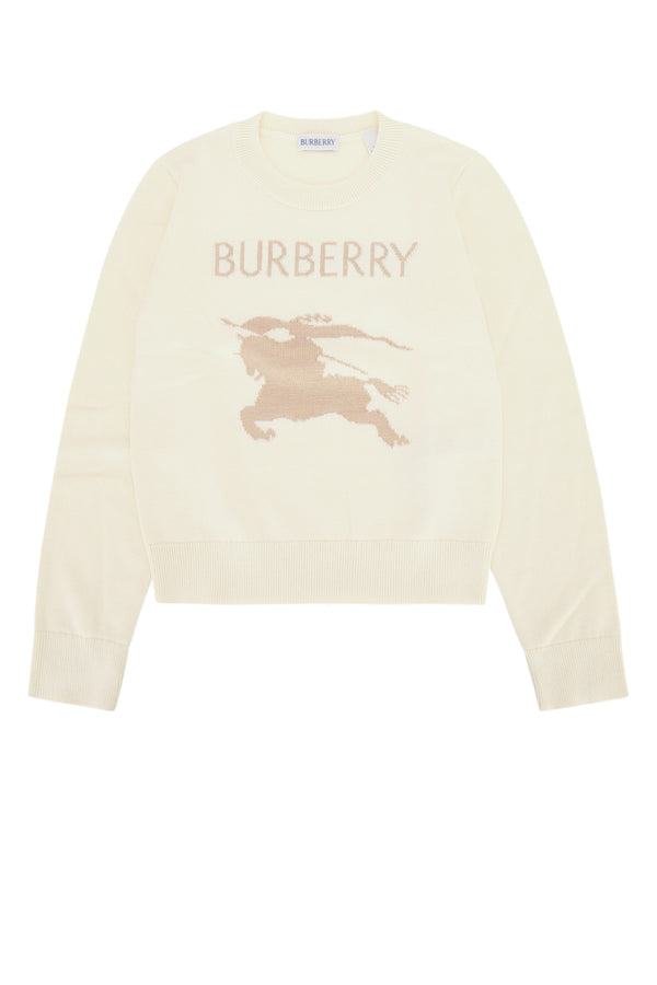 Burberry Jr Thea 60% cotton sweater in ivory