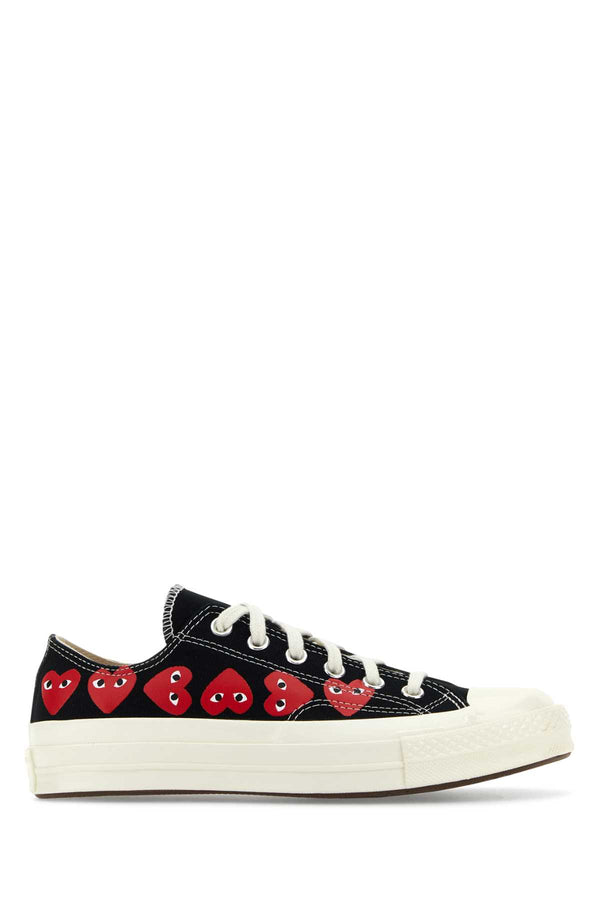 Comme Des Garcons Play Canvas upper sneakers in black