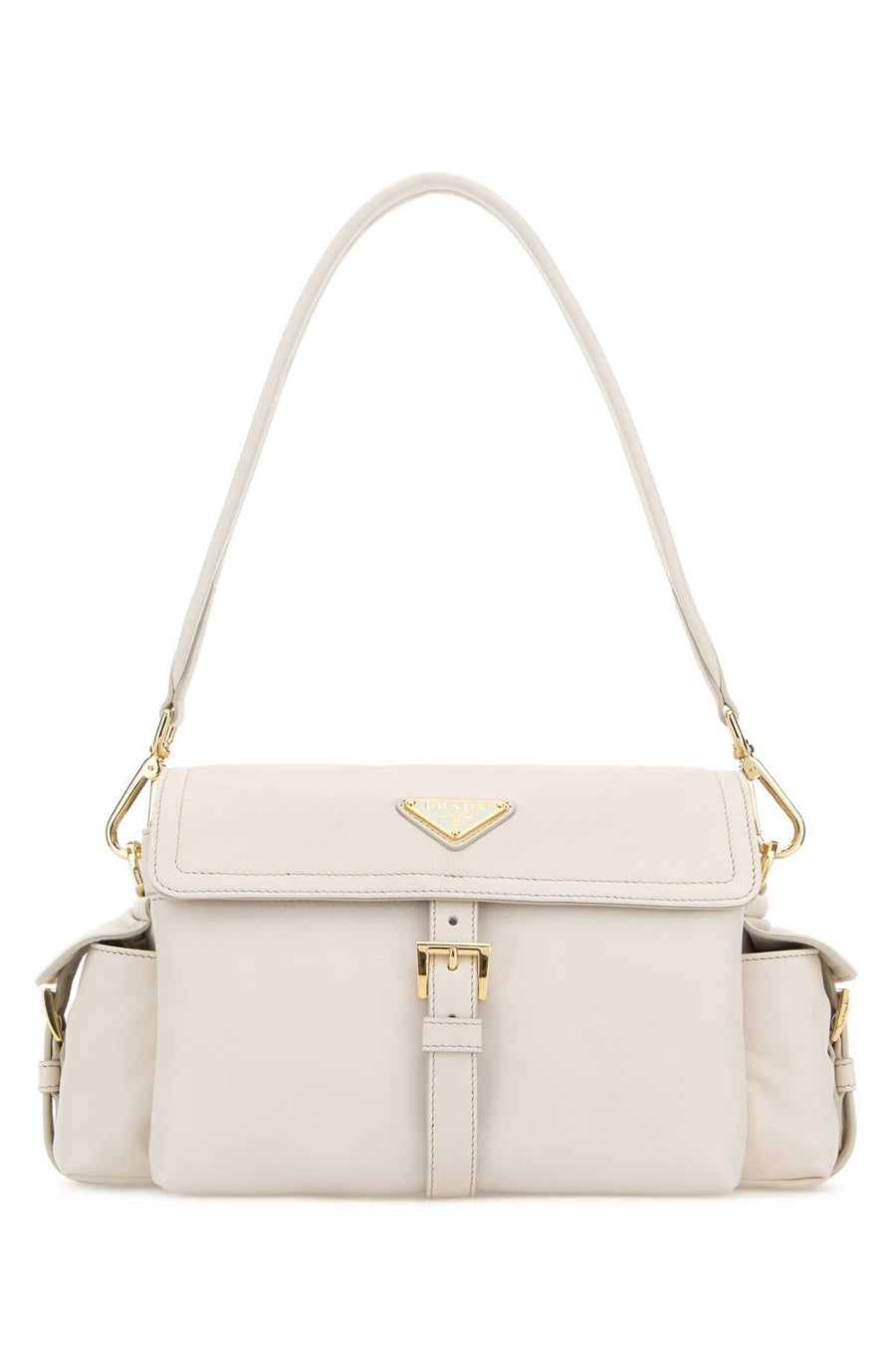 Prada Exterior: 100% Leather shoulder bag in beige