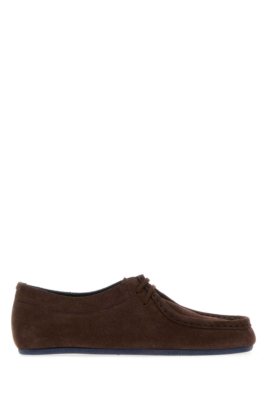 Jil Sander Lace Suede lace-up flat in brown