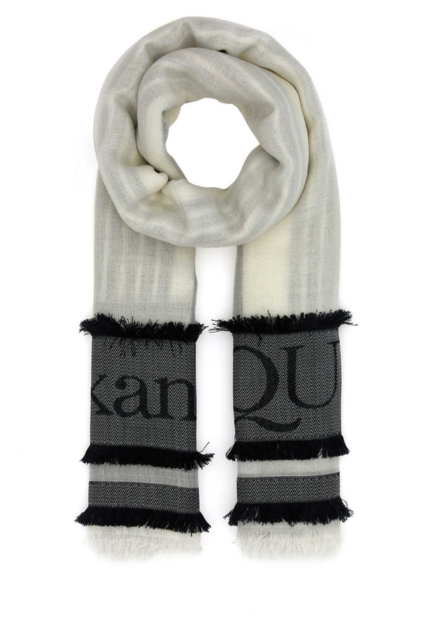 Alexander McQueen 52% Wool scarf in ivory