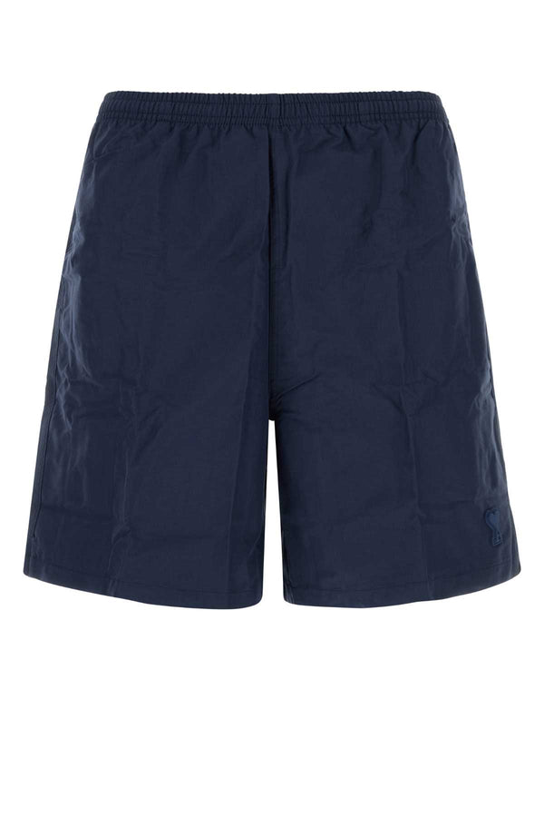 AMI Paris Plain Exterior: 100% Nylon swimming shorts in navy