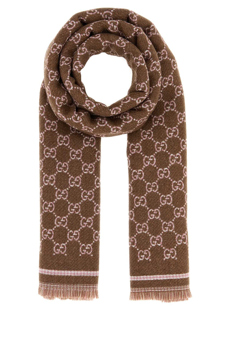 Gucci Stenmix Wool scarf in brown
