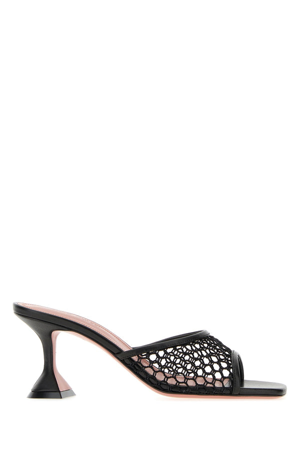 Amina Muaddi Exterior: 100% Leather sandal in black