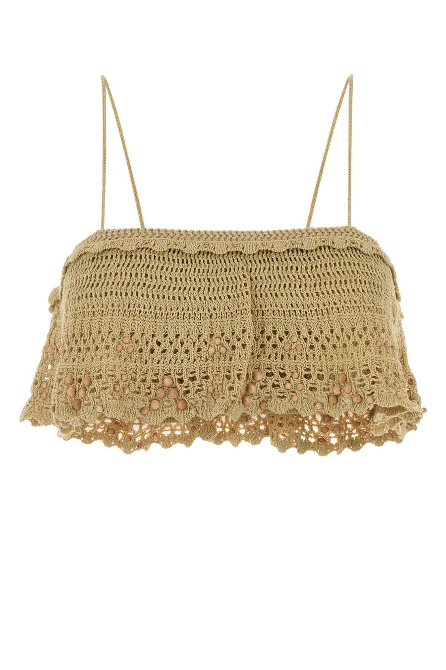 Isabel Marant 45% Cotton 30% Viscose 25% Paper crop top in beige